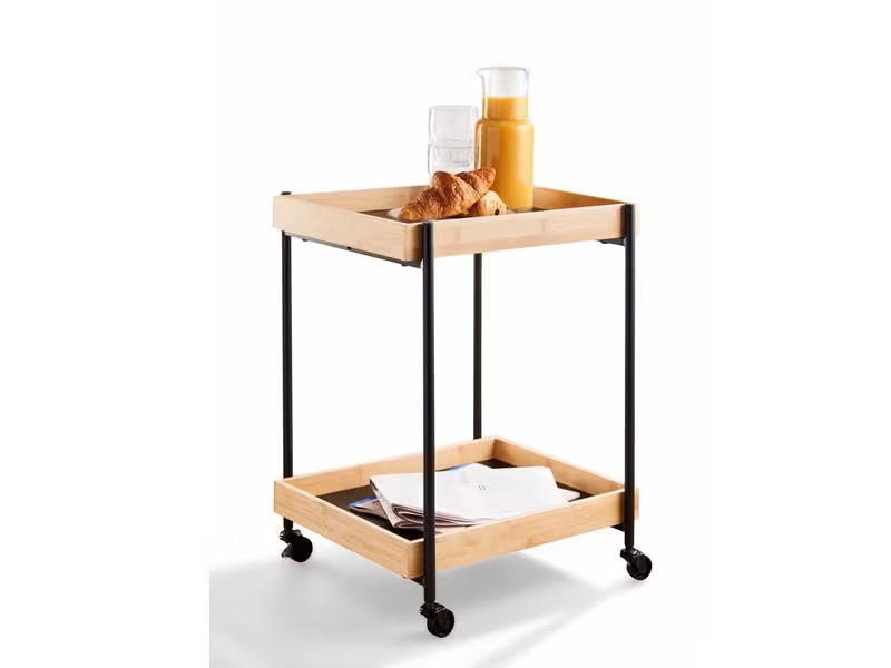 Schou Bartrolley mit 2 Etagen Braun/Schwarz