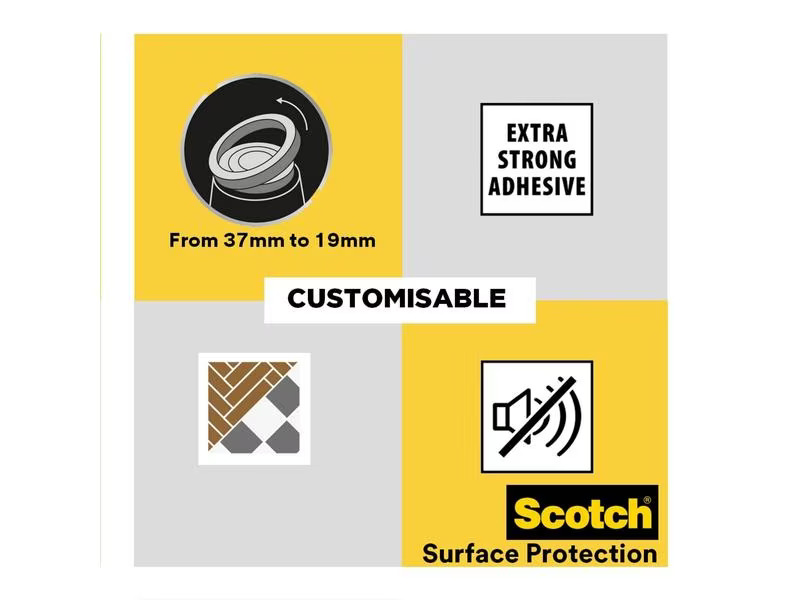 3M Stuhlbeingleiter Customisable, Ø 19-37 mm, Beige