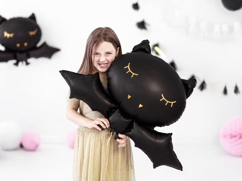 Partydeco Ballons Folienballon Fledermaus 80 x 52 cm, Schwarz