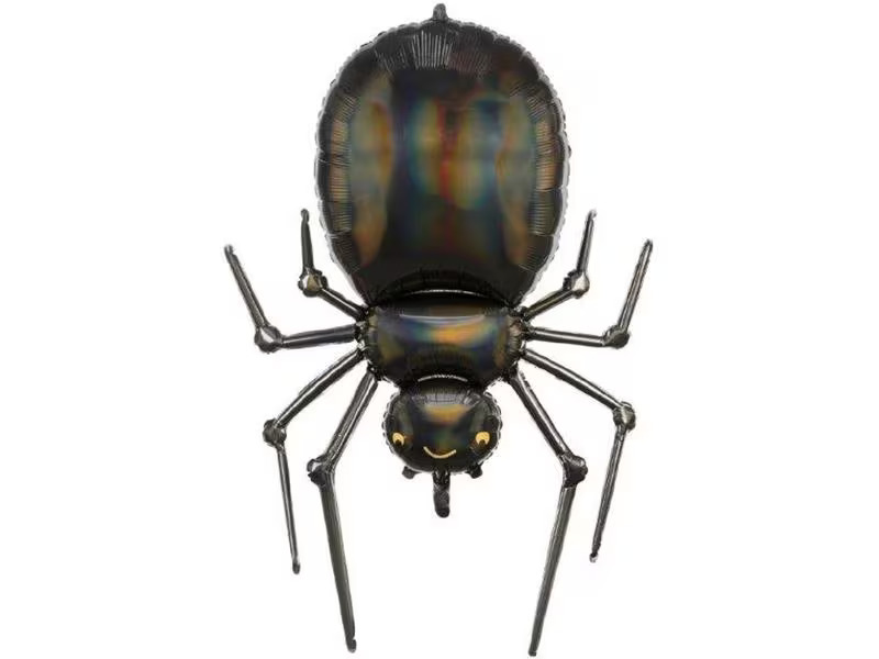 Partydeco Ballons Folienballon Spinne 60 x 101 cm, Schwarz
