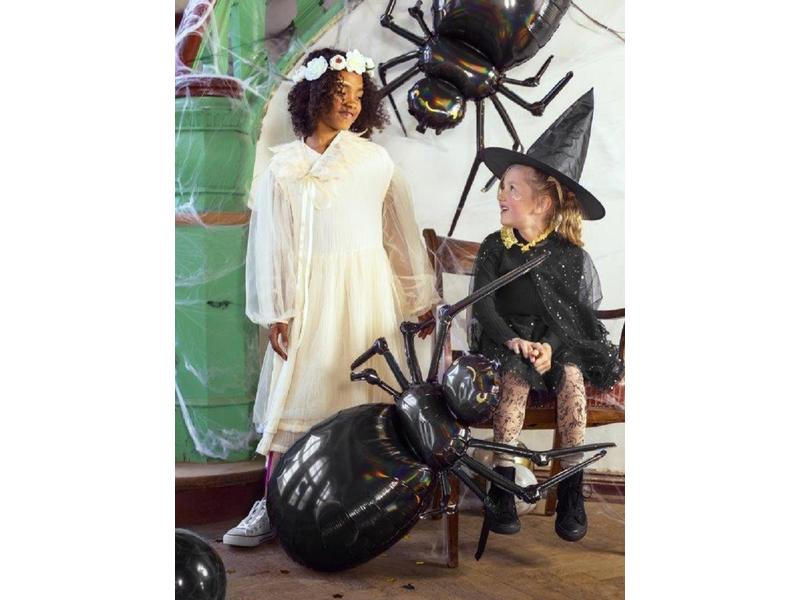 Partydeco Ballons Folienballon Spinne 60 x 101 cm, Schwarz