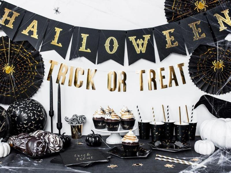 Partydeco Becher Trick or Treat 6 Stk., Schwarz/Gold