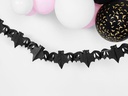 Partydeco Girlande Fledermaus 4 m, Schwarz