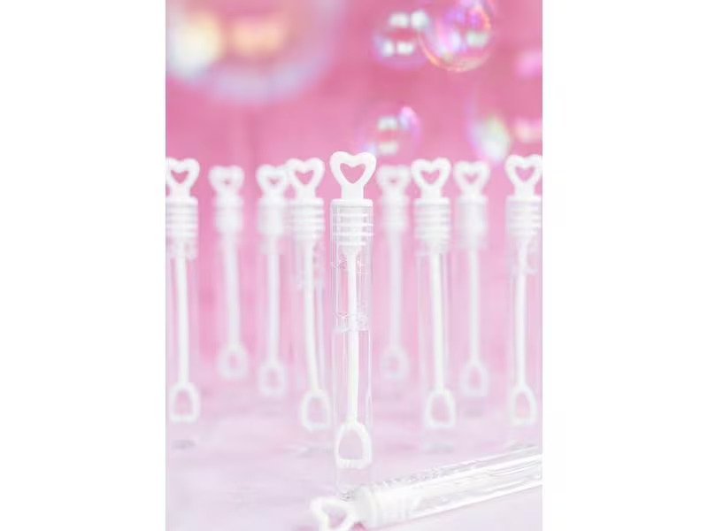Partydeco Partyaccessoire Seifenblasen Herz, Weiss