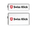 Swiss Klick Kennzeichenhalterset Hochformat Chrom Glanz