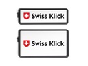 Swiss Klick Kennzeichenhalterset Hochformat Schwarz