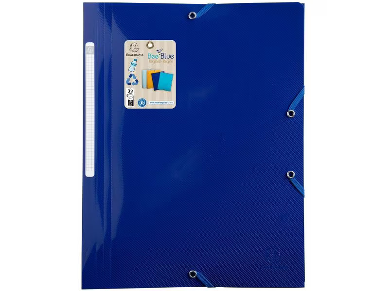 Exacompta Gummibandmappe Bee Blue Marineblau