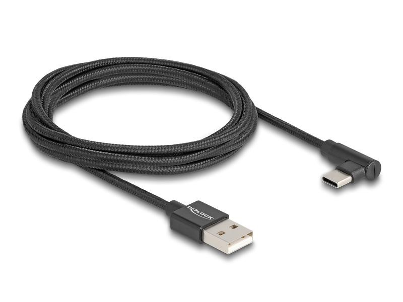 Delock USB 2.0-Kabel USB A - USB C gewinkelt 2 m