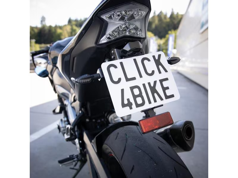 21CARS Kennzeichenhalter Klick Motorrad, Schwarz