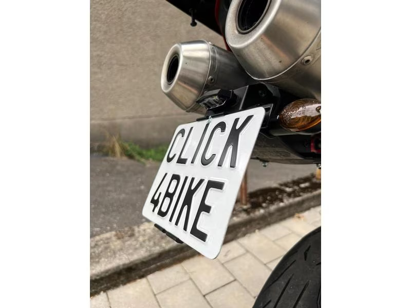 21CARS Kennzeichenhalter Klick Motorrad, Schwarz