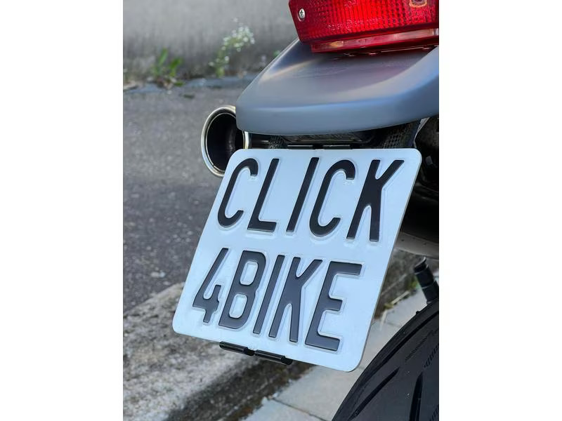 21CARS Kennzeichenhalterset Klick Motorrad, Schwarz