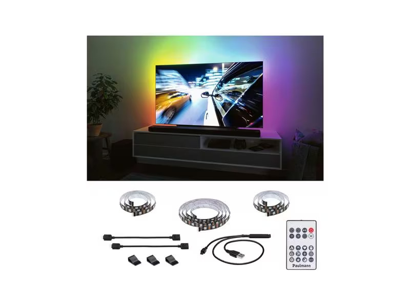 Paulmann EntertainLED USB Strip TV-Beleuchtung RGB+, 55