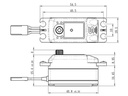 Savöx Low Profile Servo SV-1254MG+, 15 kg Digital HV