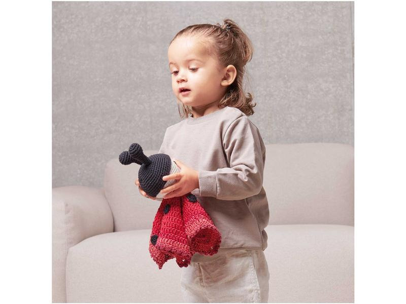 Rico Design Häkelset Baby Blankies Marienkäfer, 8-teilig