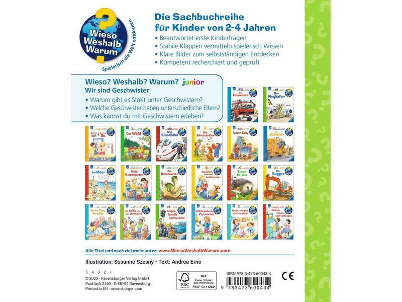Ravensburger Kinder-Sachbuch WWW Wir sind Geschwister