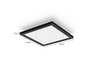 Philips Hue Panelleuchte White Ambiance Aurelle, 30 x 30 cm, Schwarz