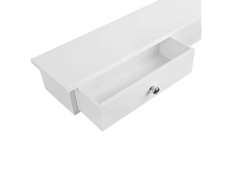 Songmics Wandregal mit 2 Schubladen Weiss