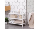 Songmics Schuhorganizer aus Bambus, Weiss