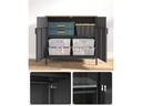 Songmics Kommode 80 x 40 x 76 cm, Braun/Schwarz