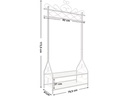 Songmics Garderobenständer mit Schuhablage 92 x 173 x 41 cm, Beige