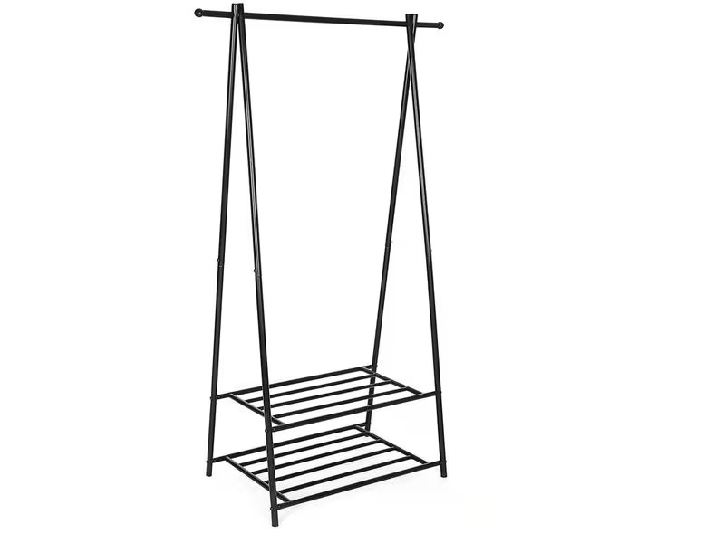 Songmics Garderobenständer 87.5 x 155 cm, Schwarz