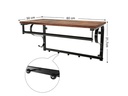 VASAGLE Wandregal Industrial Look 60 x 31.7 cm, Braun/Schwarz