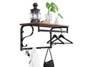 VASAGLE Wandregal Industrial Look 60 x 31.7 cm, Braun/Schwarz