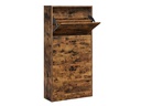 VASAGLE Schuhschrank  mit 3 Klappen 120 x 60 cm, Braun