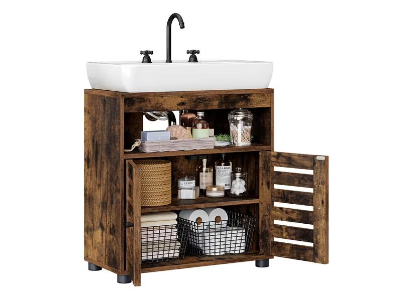 VASAGLE Badezimmerregal 60 x 30 x 63 cm, Braun