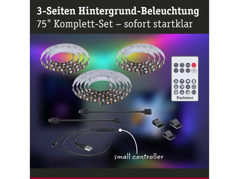 Paulmann EntertainLED USB Strip TV-Beleuchtung RGB+, 75