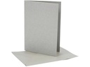 Creativ Company Blankokarte und Couvert Silber, 10 Stück