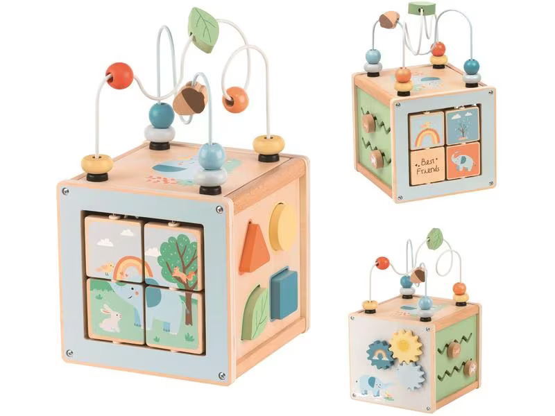 Spielba Holzspielwaren Multifunktions Spielwürfel Wald