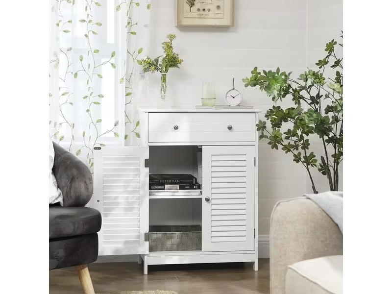 VASAGLE Kommode 60 x 30 x 80 cm, Weiss