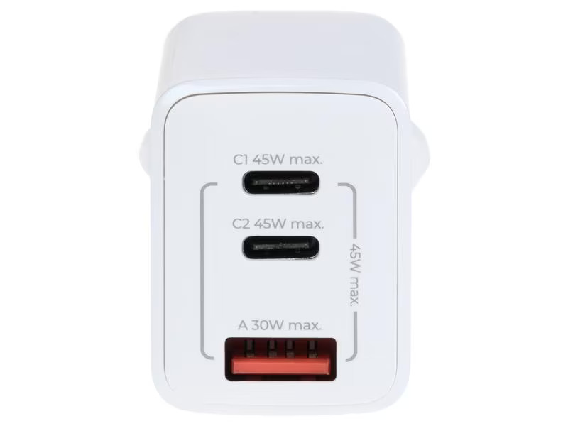 onit USB-Wandladegerät Trial QC4+ 45 W GaN Weiss