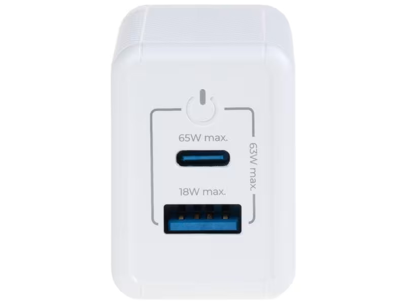 onit USB-Wandladegerät Dual QC4+ 65 W GaN Weiss