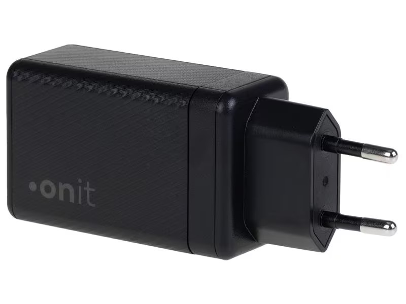 onit USB-Wandladegerät Dual QC4+ 65 W GaN Schwarz
