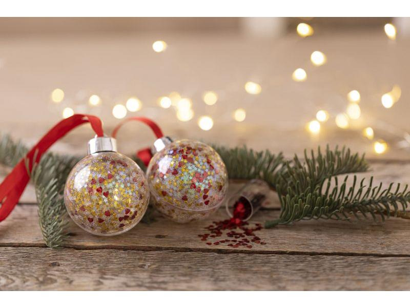 Creativ Company Bastelset Weihnachtskugeln Pailletten
