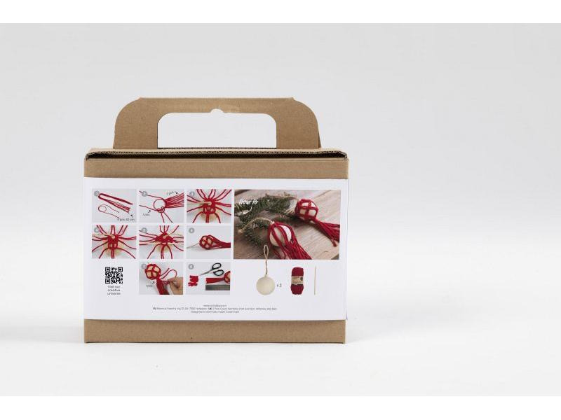 Creativ Company Bastelset Weihnachtskugeln Macrame