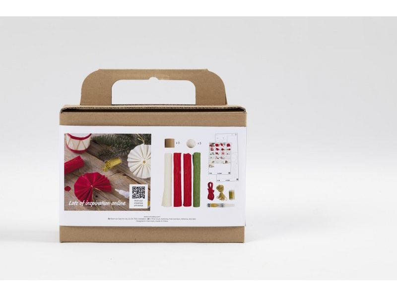 Creativ Company Bastelset Weihnachtskugeln Krepppapier