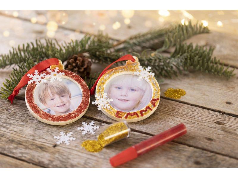 Creativ Company Bastelset Weihnachtskugeln Bilderrahmen Foto