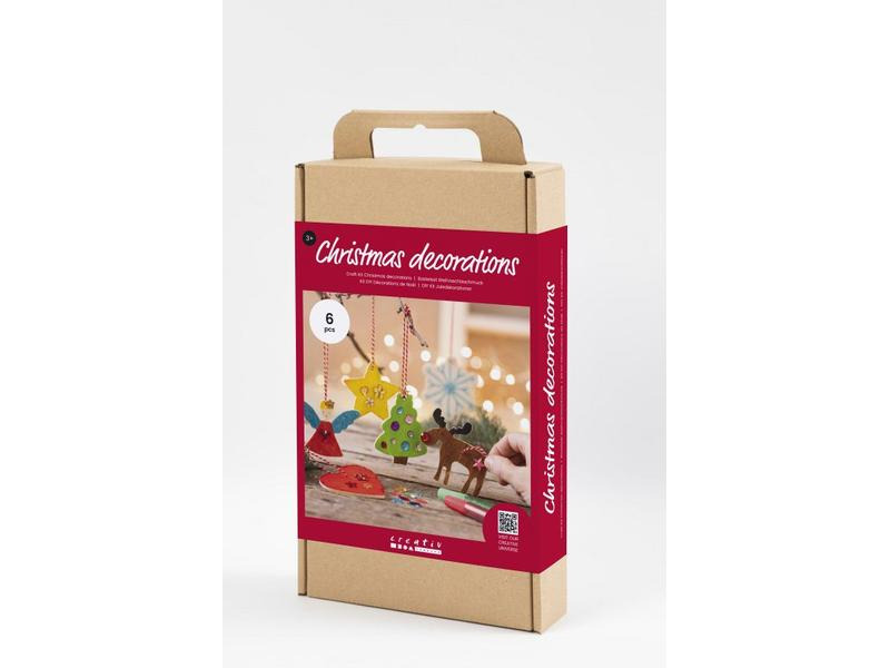 Creativ Company Bastelset Weihnachtsanhänger zum Ausmalen