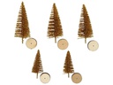 Creativ Company Aufsteller Weihnachtsbäume, Gold, 5 Stück