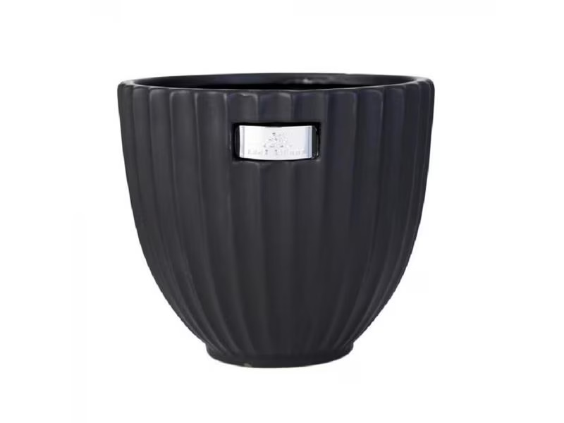 Lene Bjerre Blumentopf Rosalie 18 x 16 cm, Schwarz