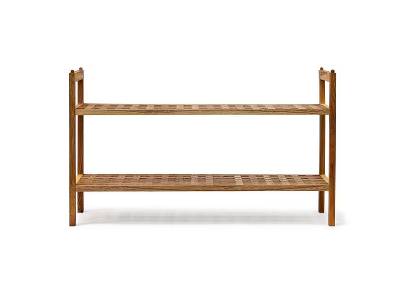 relaxdays Schuhregal stapelbar 69 x 40.5 cm, Nature