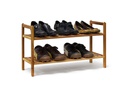 relaxdays Schuhregal stapelbar 69 x 40.5 cm, Nature