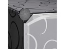 relaxdays Schuhregal mit 10 Ebenen 176 x 49 cm, Schwarz/Transparent