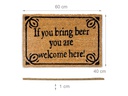 relaxdays Fussmatte Bring Beer 40 cm x 60 cm