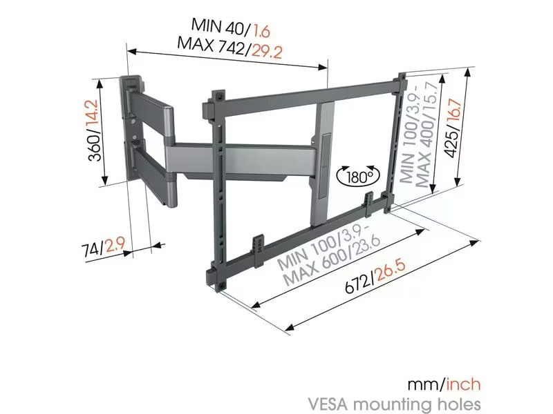Vogel's Wandhalterung TVM 5845 - Schwarz