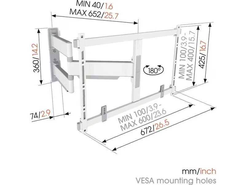 Vogel's Wandhalterung TVM 5645 - Weiss