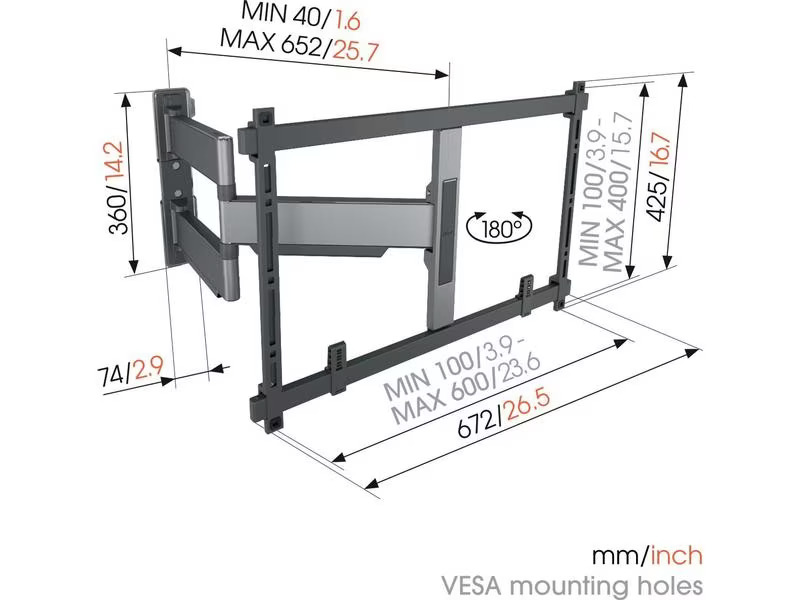 Vogel's Wandhalterung TVM 5645 - Schwarz